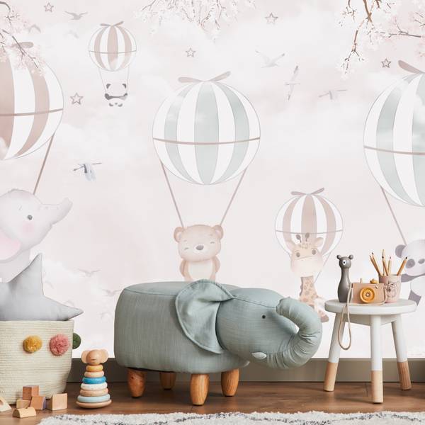 Vlies-Fotobehang BALLONNEN Bloemen 368 x 254 x 254 cm