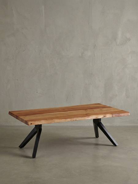 Couchtisch TIETAR Beige - Akazie - 115 x 37 x 64 cm