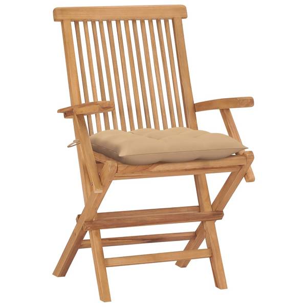 Gartenstuhl 3007214-3 (4er Set) Beige
