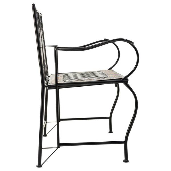 Bank Nomi Schwarz - Metall - 110 x 88 x 50 cm