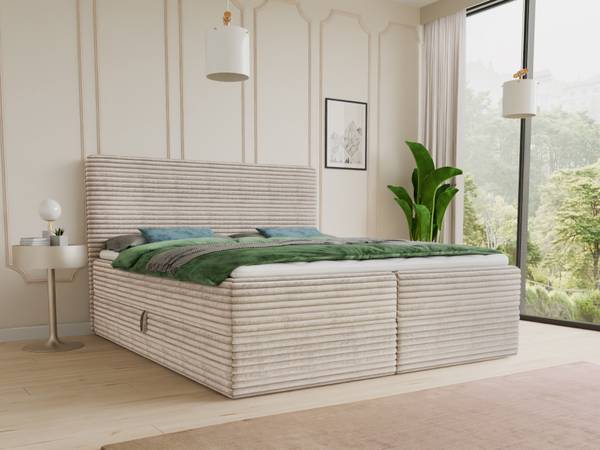Boxspringbett Mollo Beige - Liegefläche Breite: 180 cm