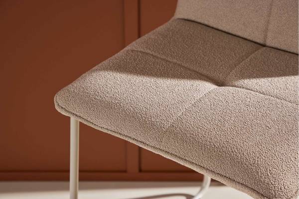 Barstoel Bisbee set van 2 beige - textiel - 45 x 85 x 50 cm