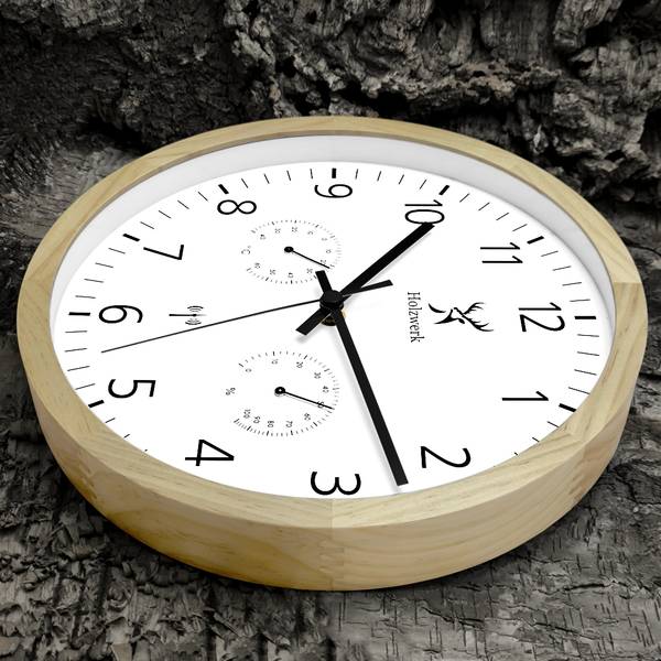 Funk-Wanduhr MEERSBURG Beige - Weiß
