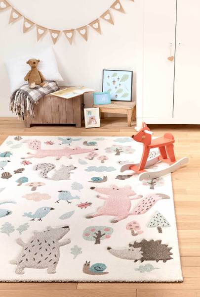 Kinderteppich Forest Weiß - 160 x 225 cm