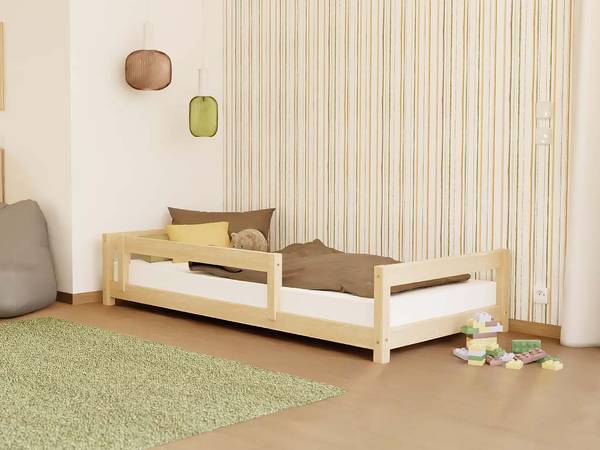 Kinder Einzelbett LUCKY 5 Beige - 128 x 188 cm