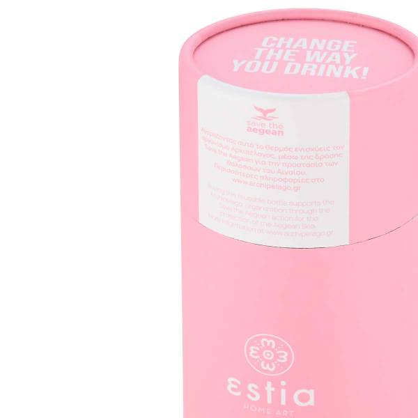 Thermosflasche Blossom Pink - Metall - 8 x 28 x 8 cm