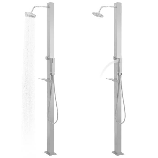 Dusche 299926 Silber - Edelstahl - 7 x 210 x 10 cm