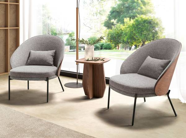 Sessel 5184 Grau - Flachgewebe - Polyester - Webstoff - 77 x 82 x 72 cm