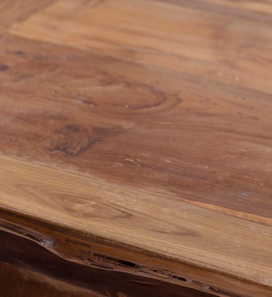 Beistelltisch DUMAI II Beige - Massivholz - 85 x 52 x 50 cm
