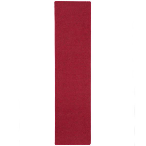 Velour Läufer Teppich Strong Rot - 100 x 300 cm