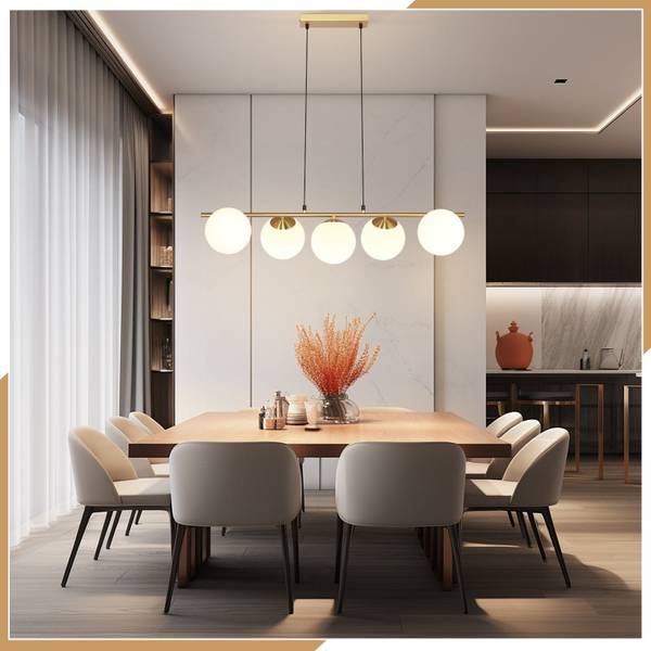 Hanglamp Glaube II met 5 lichtbronnen 20 x 174 x 90 cm