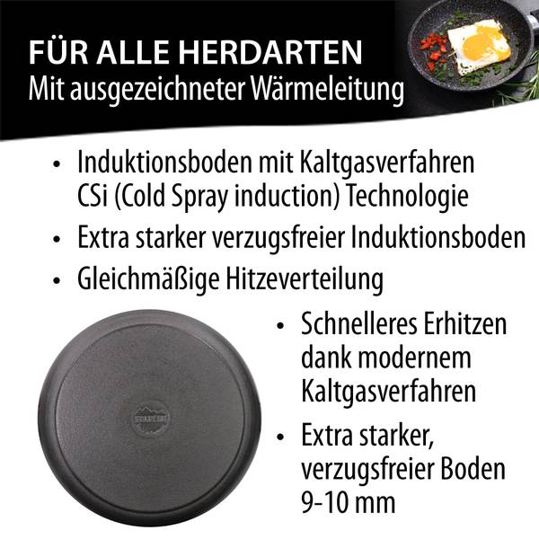 Wok Kempsey Aluminium - Anthrazit - ø 32
