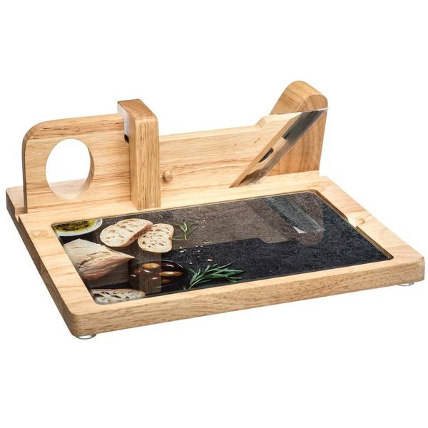 Holzbrett mit Hobel Massivholz - 29 x 9 x 26 cm