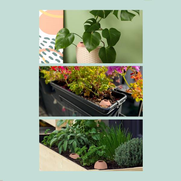 Waterdruppelaar 100 ml set van 6 bruin - keramiek - 6 x 12 x 6 cm