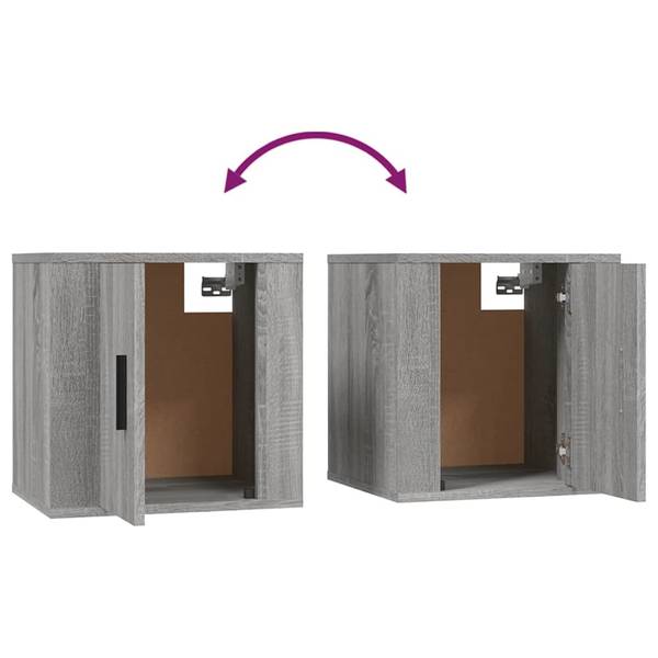 Meuble tv mural 3018061-4 (lot de 2) Gris lumineux - Hauteur : 40 cm