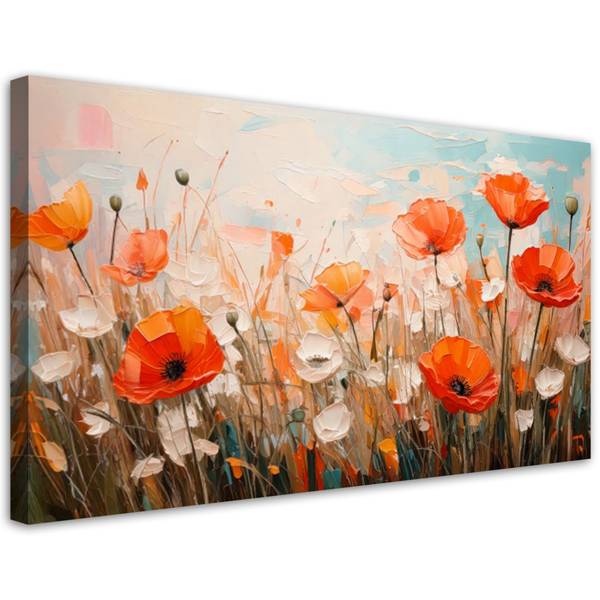 Canvas schilderij Bloemen 120 x 60 cm
