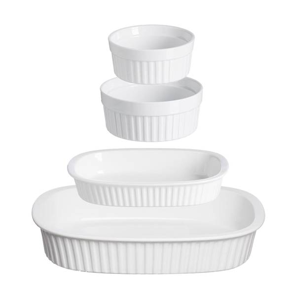Auflaufformen-Set Bianco 4-teilig Weiß - Porzellan - 2 x 2 x 2 cm