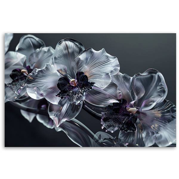 Wandbild blühende glasblumen 120 x 80 cm