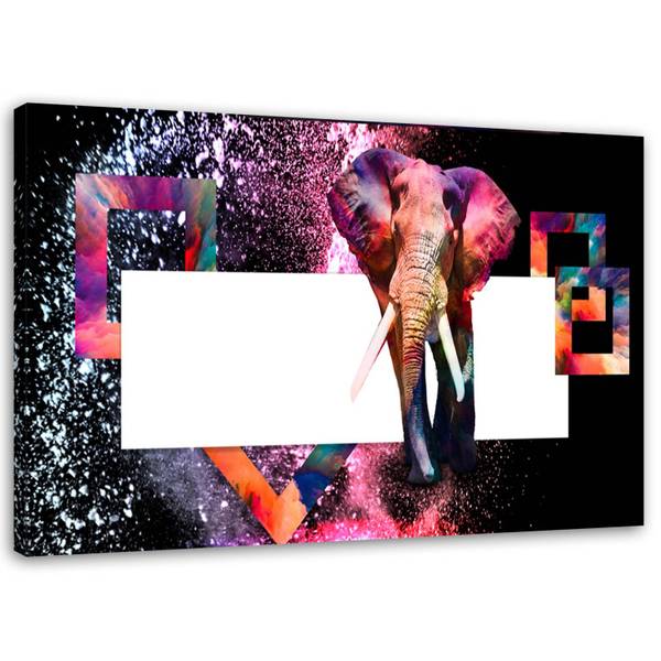 Wandbild elefant abstraktion für kinder 90 x 60 cm