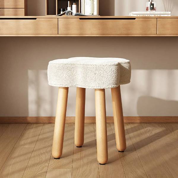 Hocker Klee  III Weiß - Holzwerkstoff - 31 x 44 x 31 cm