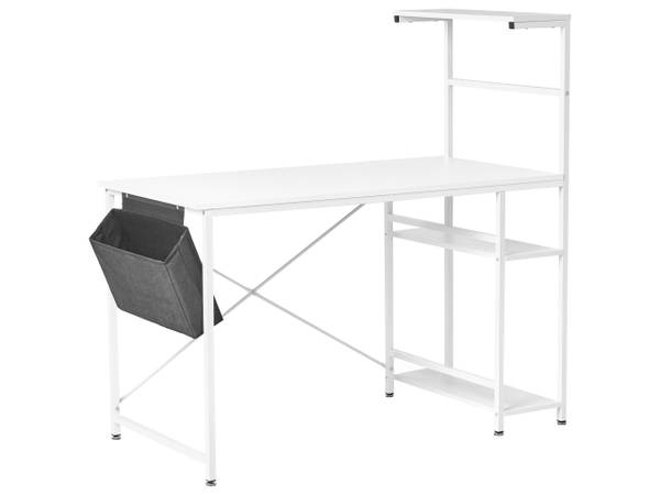 Bureau ARAMINGO Blanc - Bois manufacturé - 120 x 120 x 60 cm