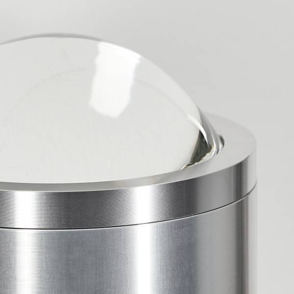 Wandleuchte Berga Aluminium - Durchsichtig - Glas - Metall