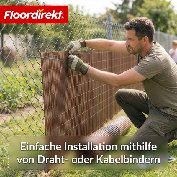 Sichtschutzzaun PVC Braun - 500 x 100 cm