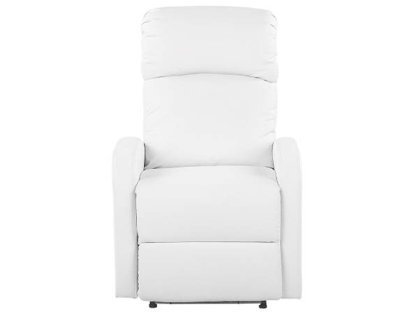 Fauteuil de relaxation VIRRAT Noir - Blanc - Cuir synthétique - 65 x 100 x 91 cm