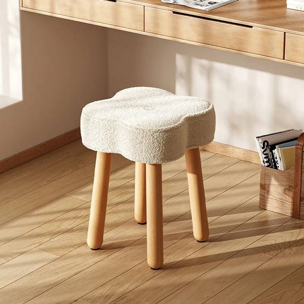 Hocker Klee  III Weiß - Holzwerkstoff - 31 x 44 x 31 cm