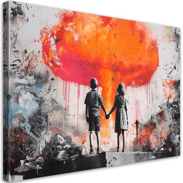 Canvas schilderij Straatkunst 100 x 70 cm