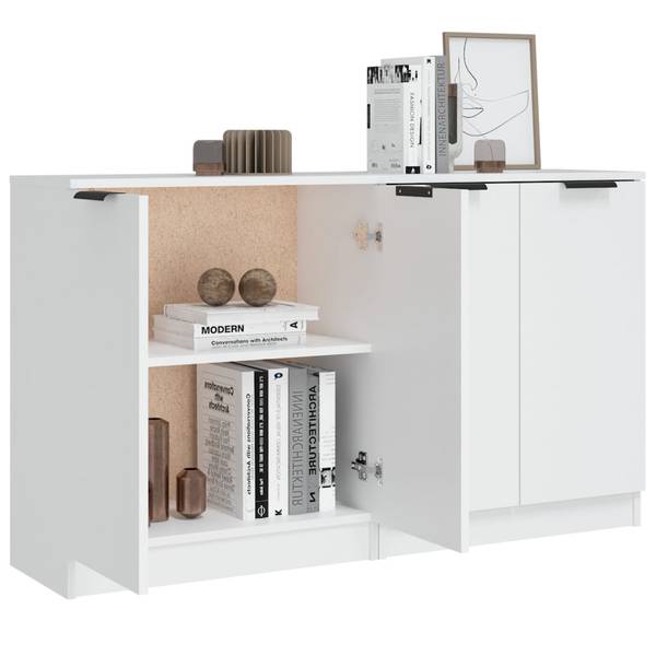 Sideboard 3015623 2er Set Weiß - Holzwerkstoff - 60 x 70 x 30 cm