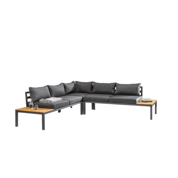 Sitzgruppe MIAMI LOUNGE Grau - Polyester - 240 x 77 x 240 cm