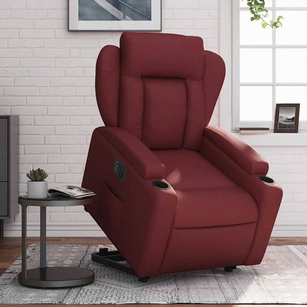 Elektrische Sta-opstoel 3032385-3 rood - roodbruin