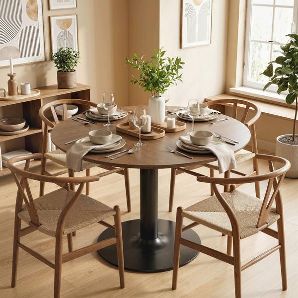 Esstisch 83A-387V00BN Braun - Holzwerkstoff - 110 x 78 x 110 cm