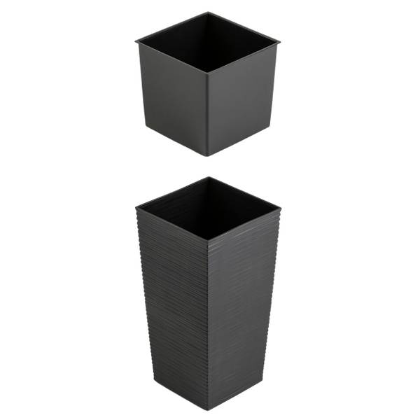 Blumentopf Porto 3er-Set Schwarz