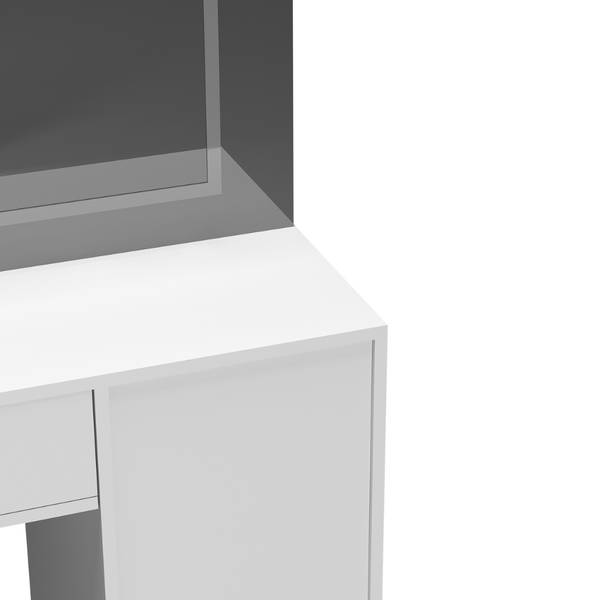 Schminktisch IMANI Weiß - Holzwerkstoff - 90 x 147 x 42 cm