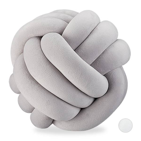 1 x Knotenkissen grau Grau