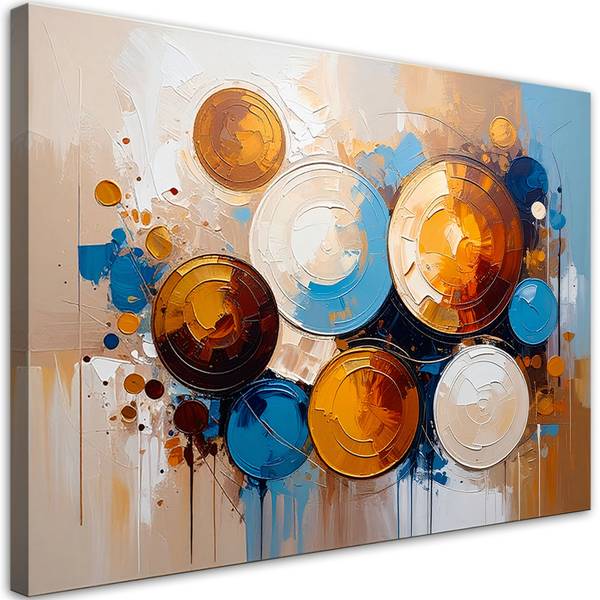 Canvas schilderij Cirkel 90 x 60 cm