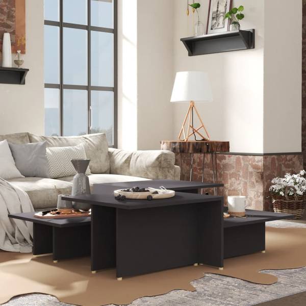 Couchtisch 805566 2-tlg Grau - Holzwerkstoff - 50 x 33 x 112 cm