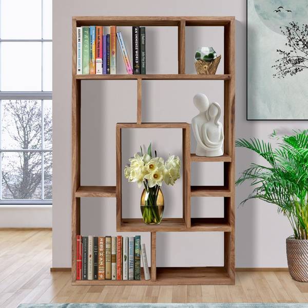 Bücherregal Rami Braun - Sheesham - 90 x 150 x 30 cm