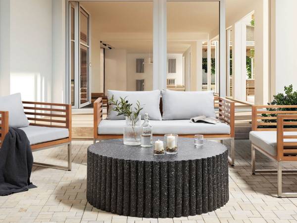 Couchtisch POZZA II Schwarz - Granit - 106 x 42 x 106 cm