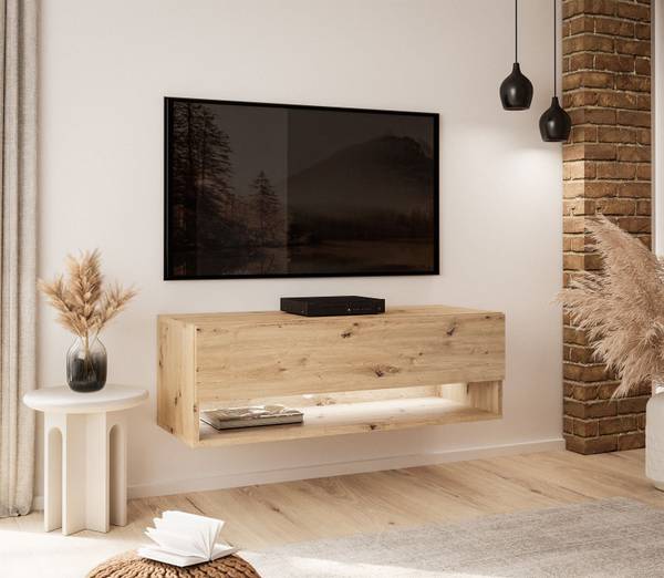TV-Schrank CALANTE LOFT Braun - Holzwerkstoff - 90 x 30 x 35 cm