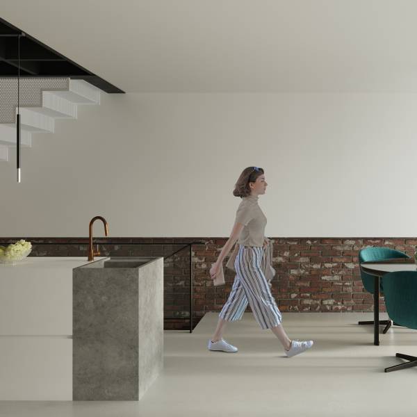 Pendelleuchten Mozaica LED 4000K Grau - 5 x 30 cm
