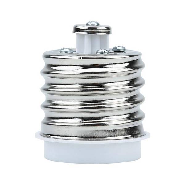 4x E40 auf E27 Lampensockel Adapter Weiß - Kunststoff - 5 x 11 x 11 cm