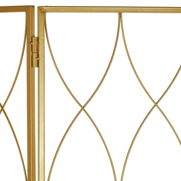 Raumteiler Lounge, 3tlg. Gold - Metall - 120 x 170 x 1 cm