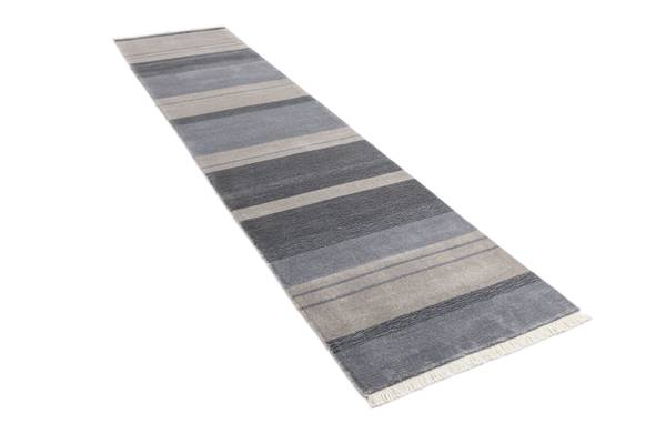 Loper Vloerkleed Darya DXCIV grijs - wol - 84 x 1 x 389 cm