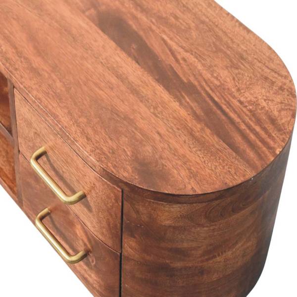 TV Lowboard Valenza Braun - Mango - 110 x 48 x 35 cm