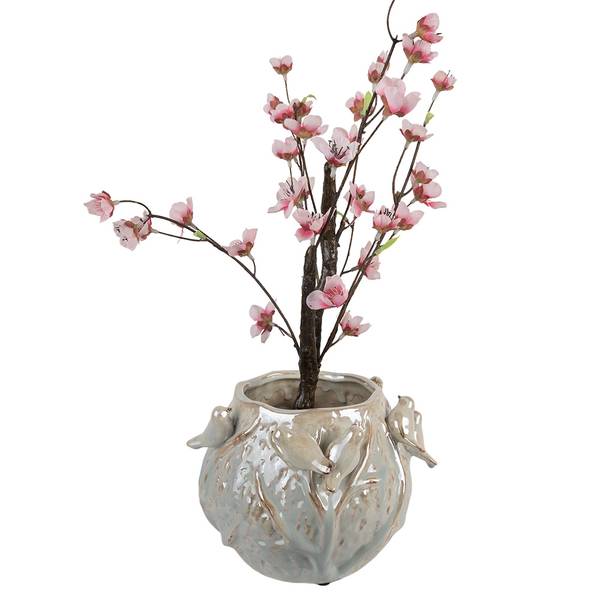 Blumentopf Ellashasi Grün - Keramik - 21 x 17 x 22 cm