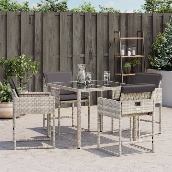 Tuinstoel 3032900 Set van 4 grijs - staal - 50 x 79 x 54 cm