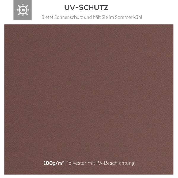 Pavillon Ersatzdach 01-0082 Braun - Textil - 300 x 20 x 400 cm